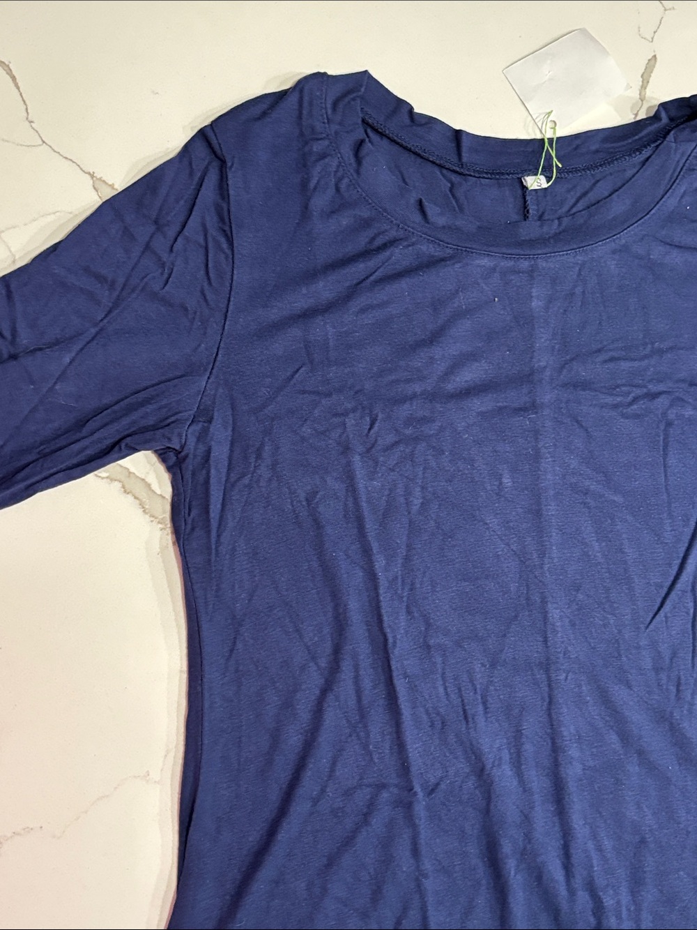 T Shirt Maxi Dress Women’s Navy Blue Long Sleeve Soft Stretchy Tunic Small - Picture 3 of 16